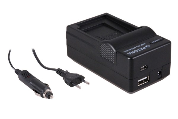 Batterioplader med micro USB til Olympus SP-700